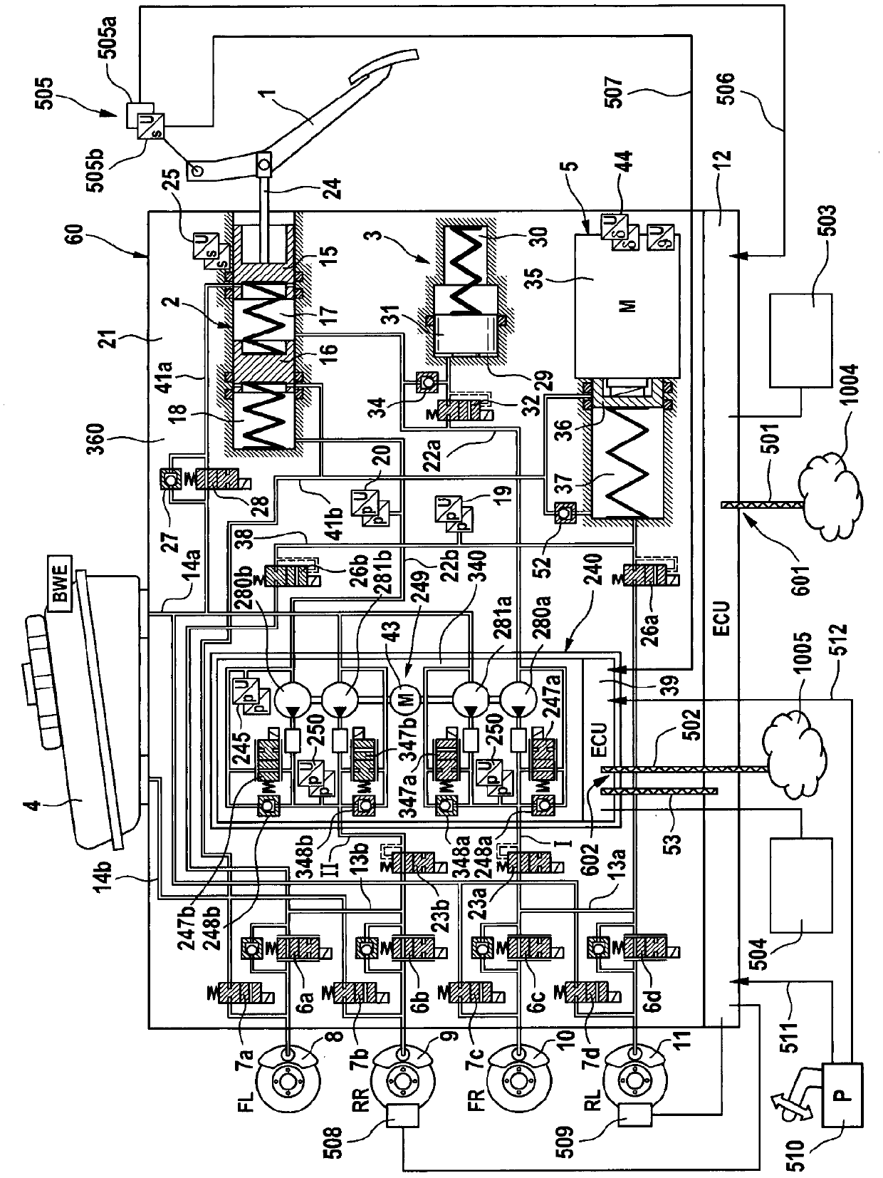 Braking systems for motor vehicles