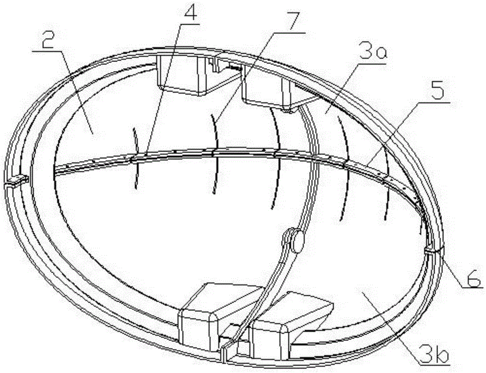 Front cover structure of rail vehicle head