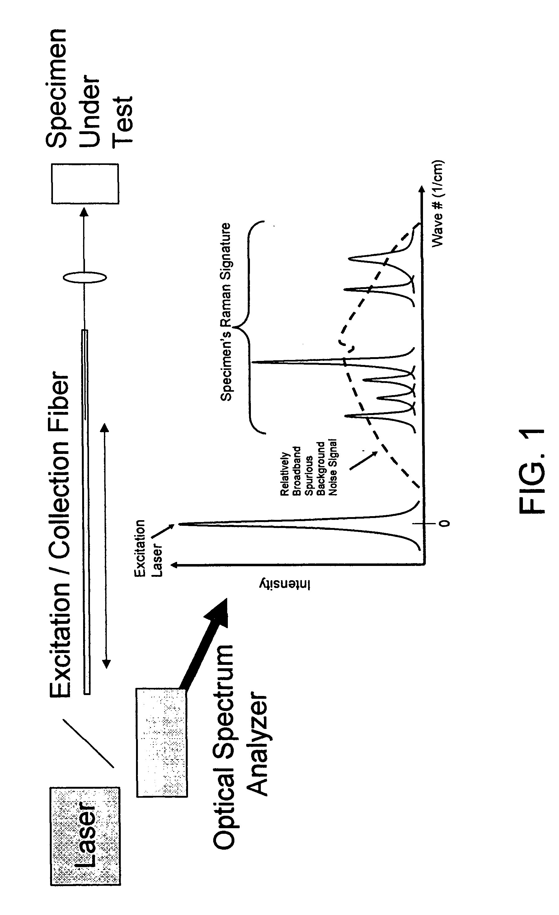 Method and apparatus for conducting RAMAN spectroscopy using a remote optical probe