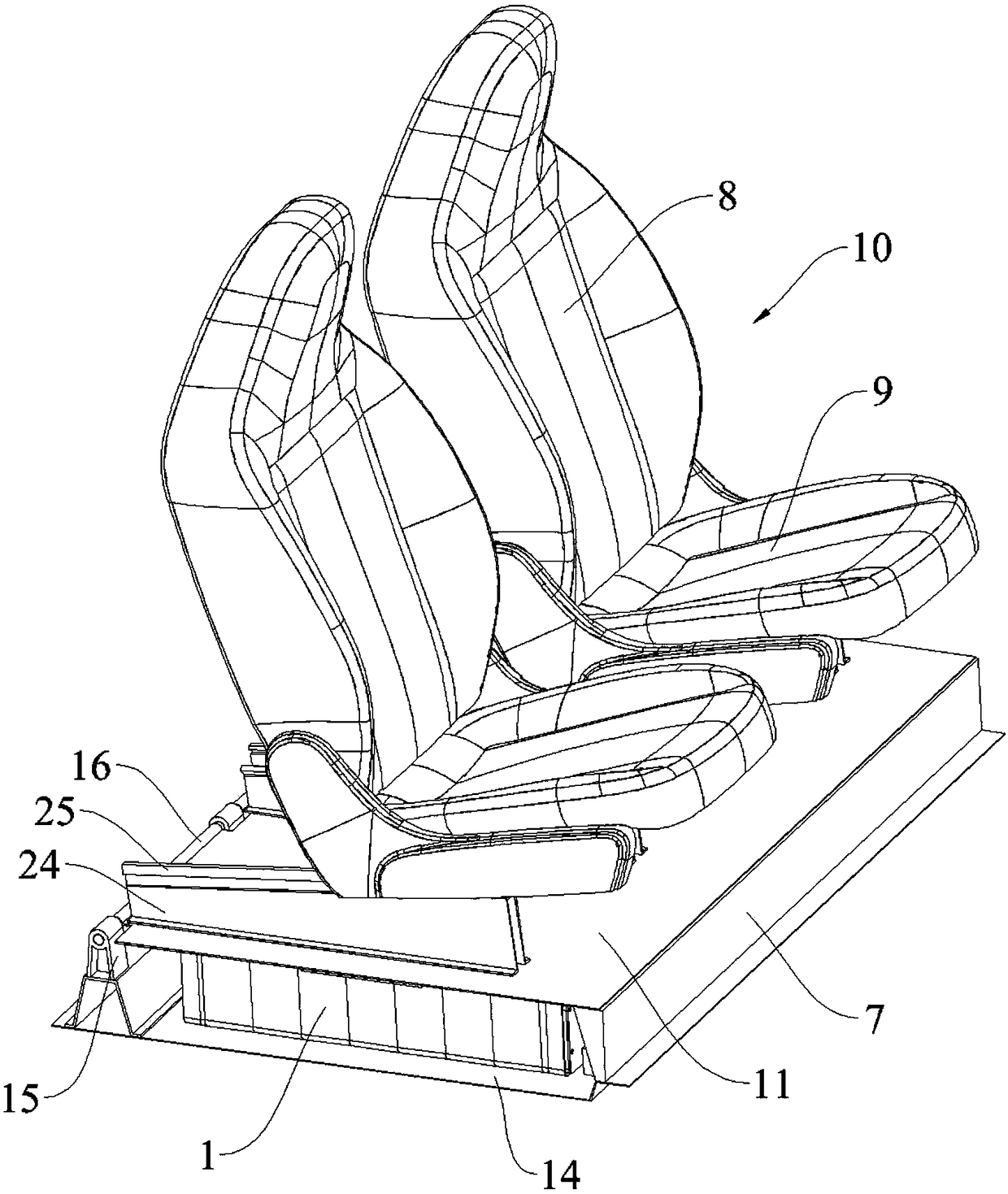 Mounting structure for power battery system