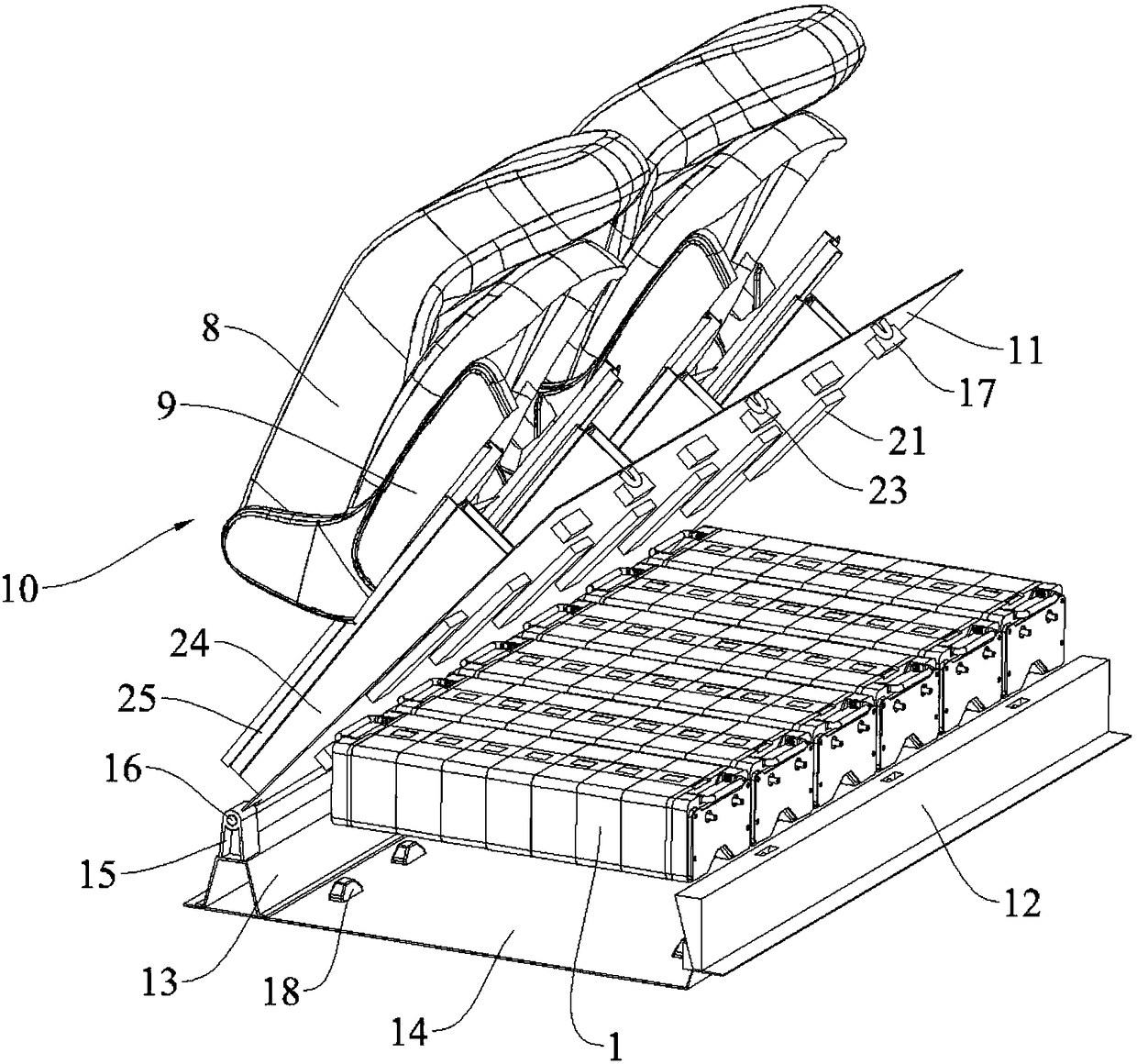 Mounting structure for power battery system