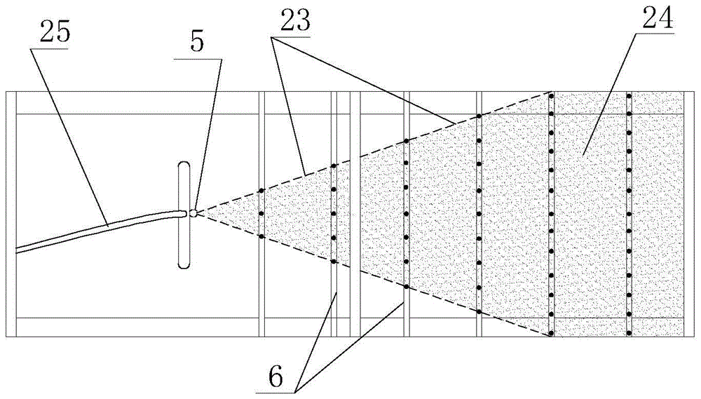 Experimental device and method for wind flow-fog droplet-dust three-phase media coupled sedimentation