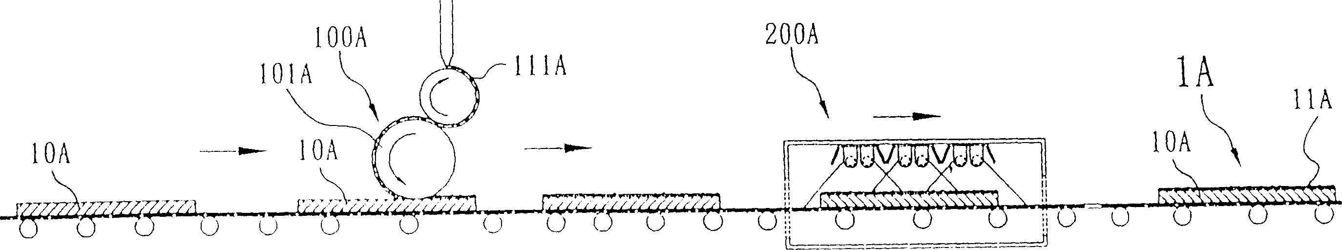 Process for coating aluminium oxide at surface of plastic floor tile