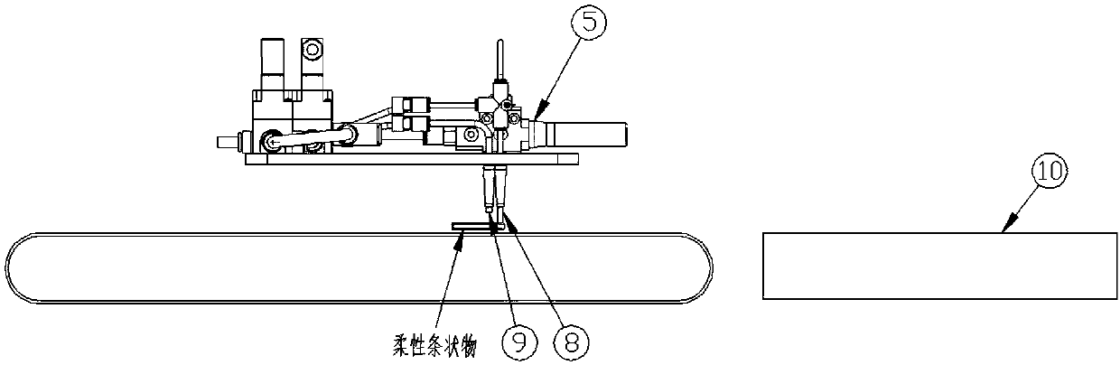 Automatic suction and separation device and method of flexible strip-shaped food