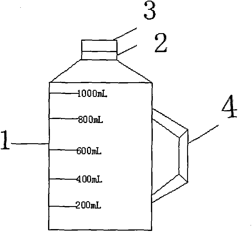 Environment-friendly washing powder packing bottle