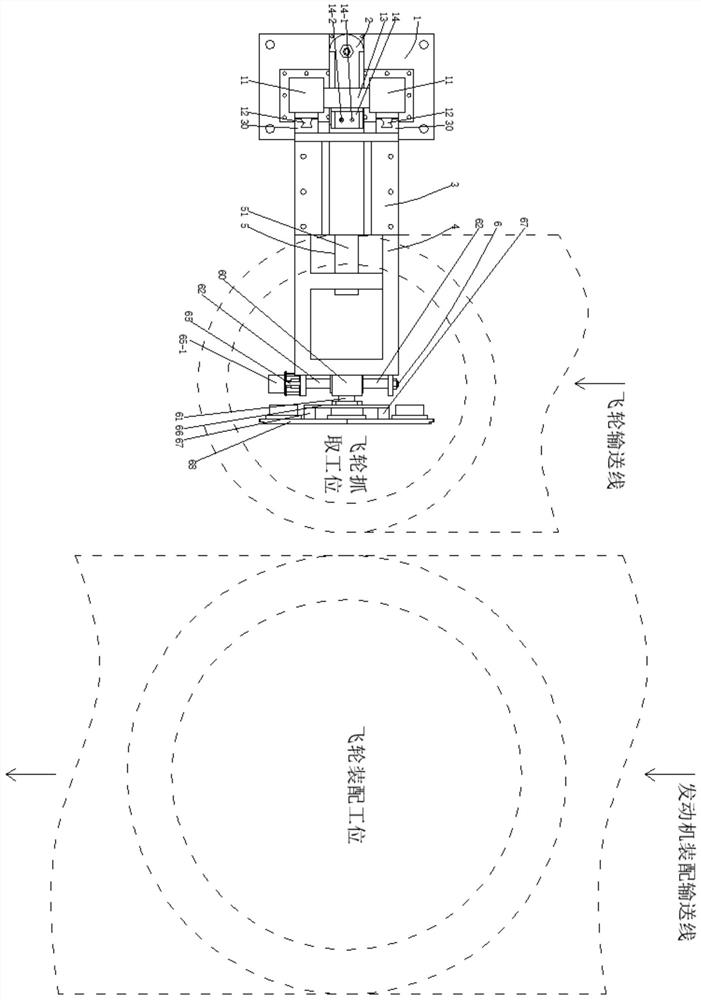 Engine flywheel assembling device and method