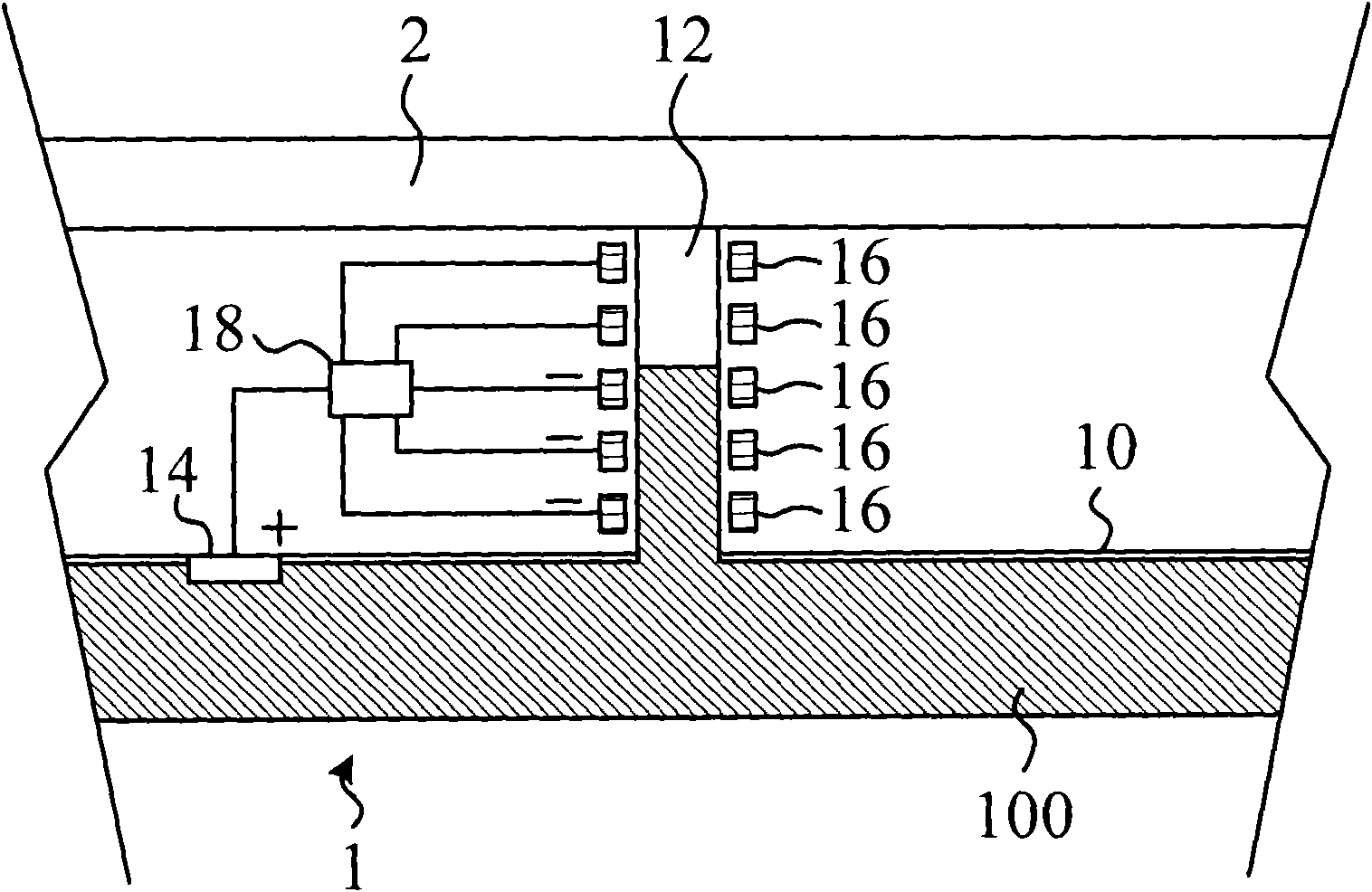 Radiating component and radiating method