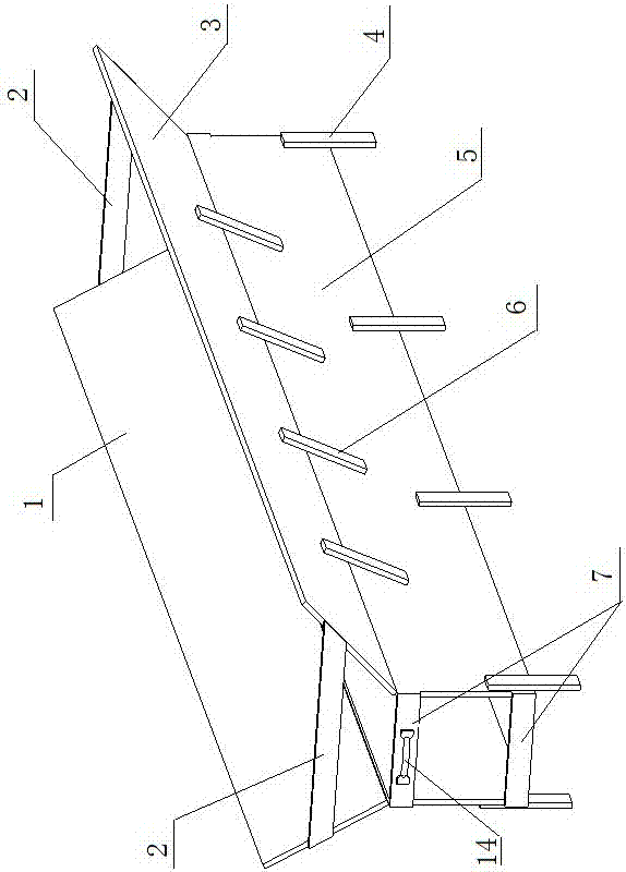 Receiving device for conveying concrete