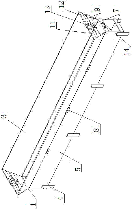 Receiving device for conveying concrete
