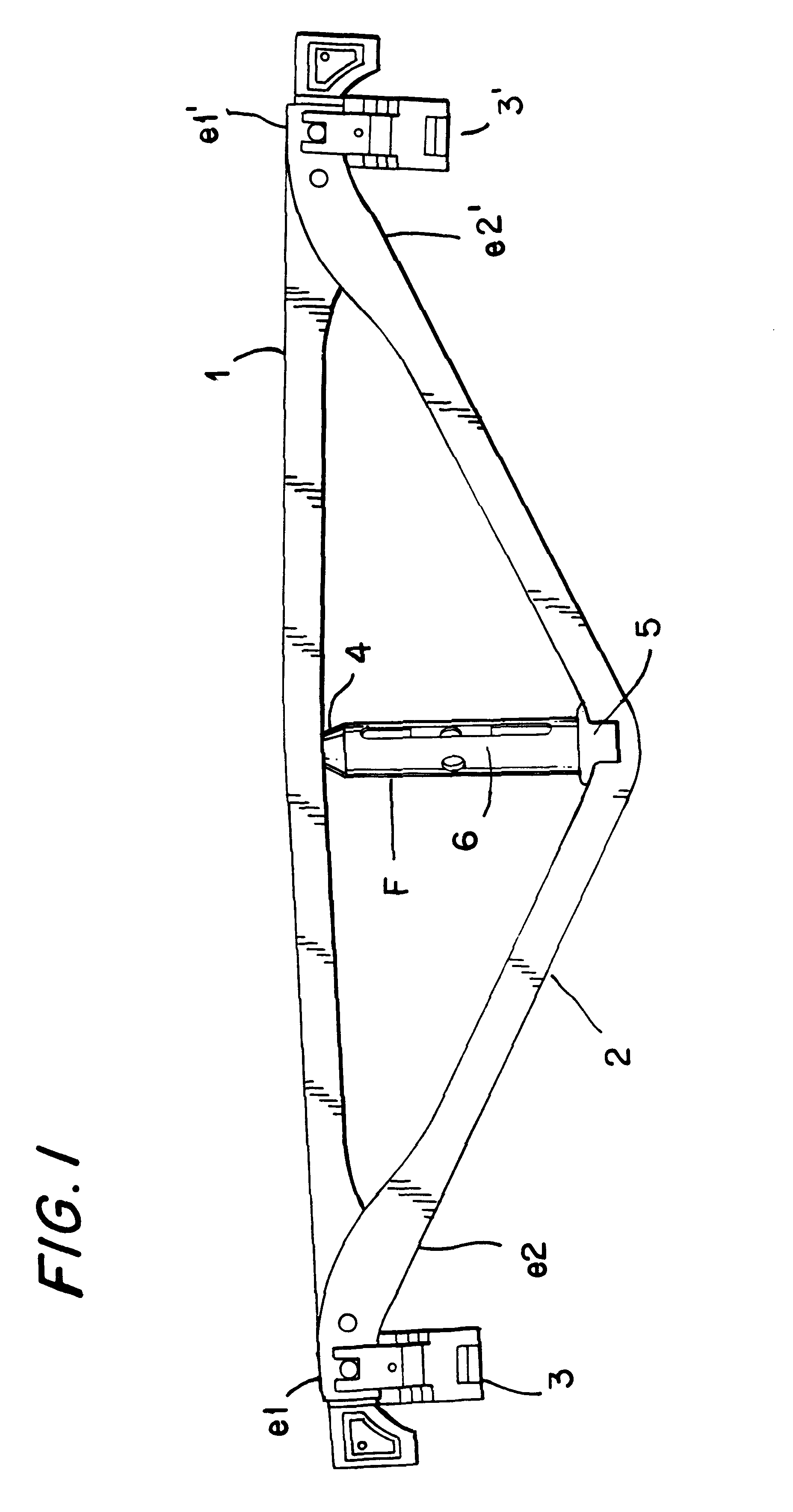 Reversible fulcrum for a strut