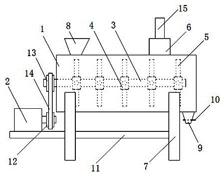 Dust removal device for rice processing