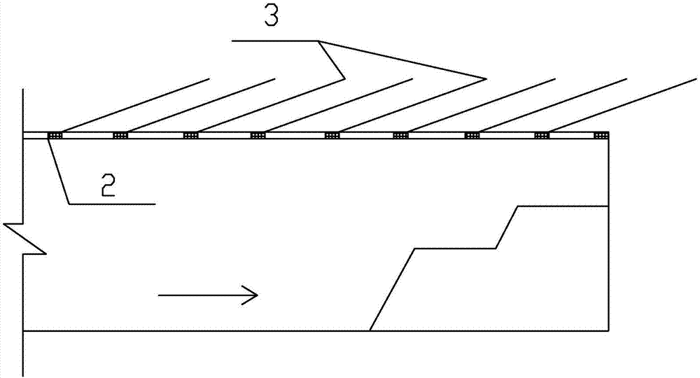 Underground mold bag pile supporting method