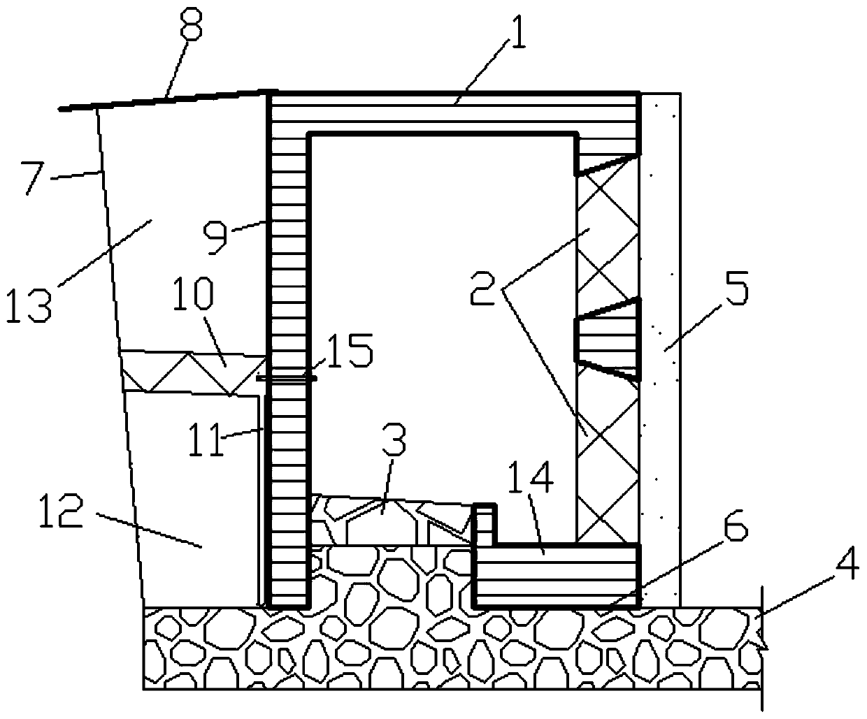 An anti-floating system for underground structures integrating corridor drainage and fertilizer tank anti-seepage