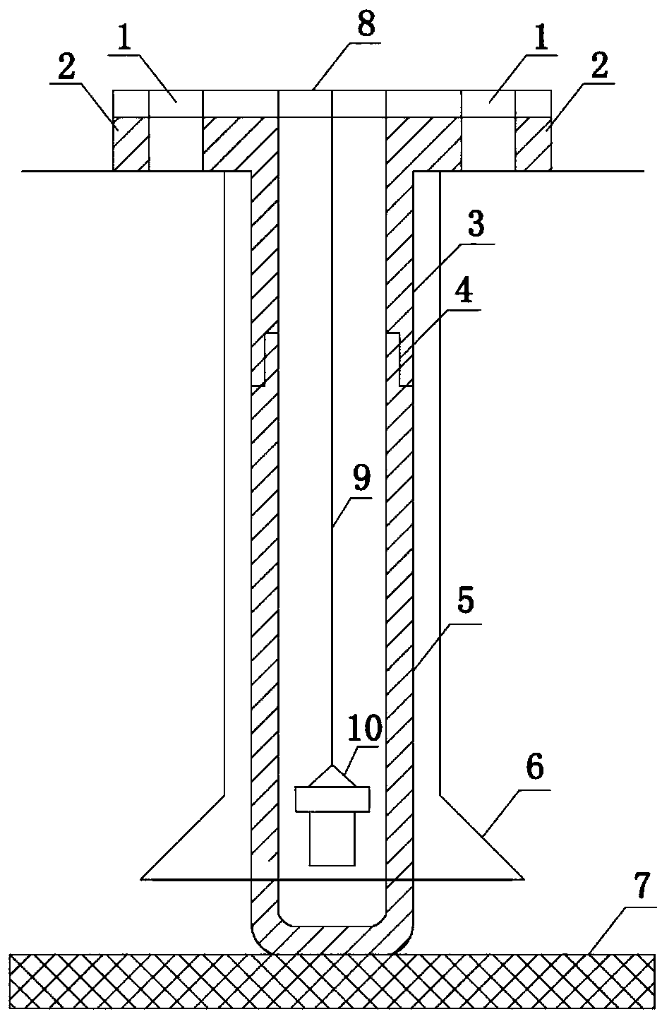 Radiation monitoring instrument protection device and installing method thereof