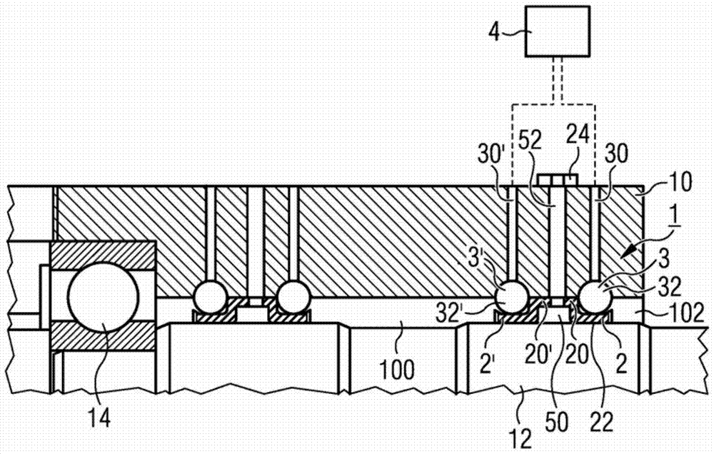 Method and device for sealing a machine part relative to a second machine part