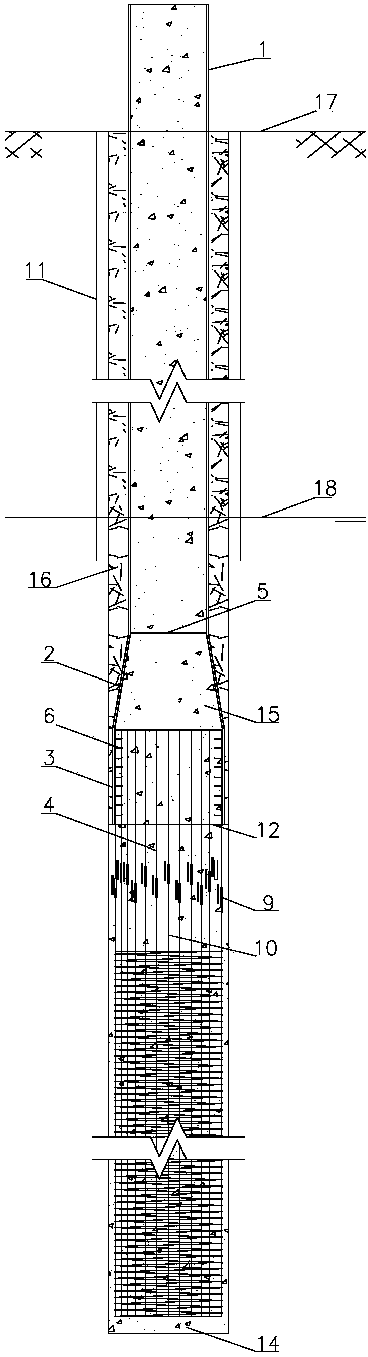 Concrete filled steel tube composite pile foundation and construction method