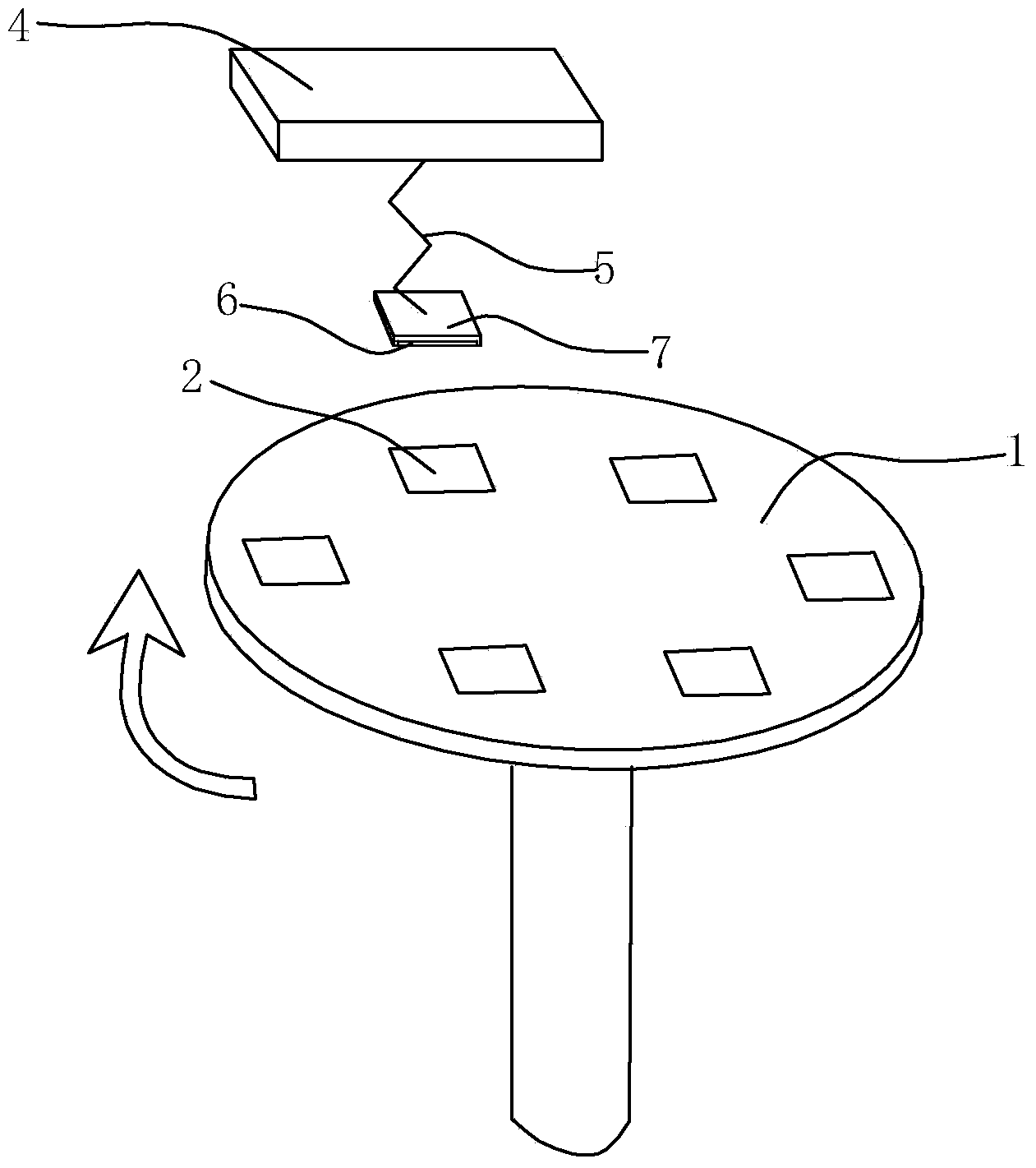 An in-situ mask changing device and an application method thereof