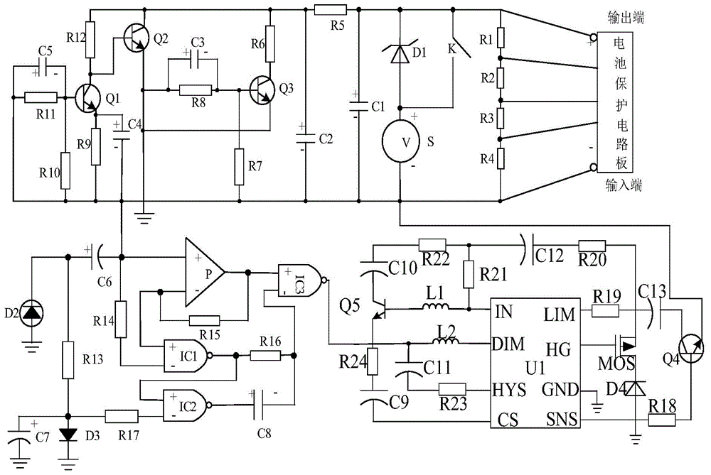 Trilinear buffer driving type asymmetric bipolar logic amplification power supply device