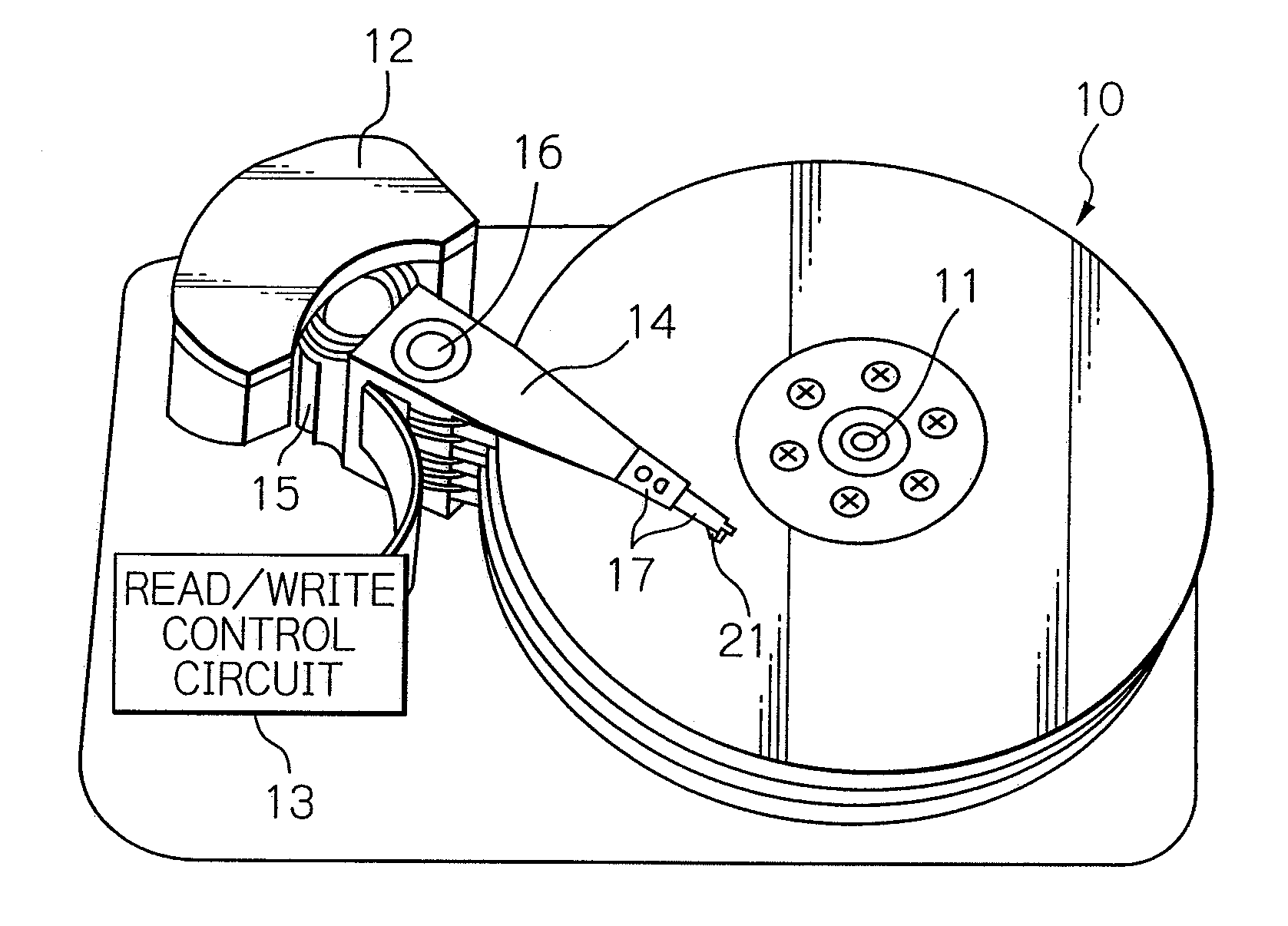 Magnetic head device and magnetic disk drive apparatus with the magnetic head device
