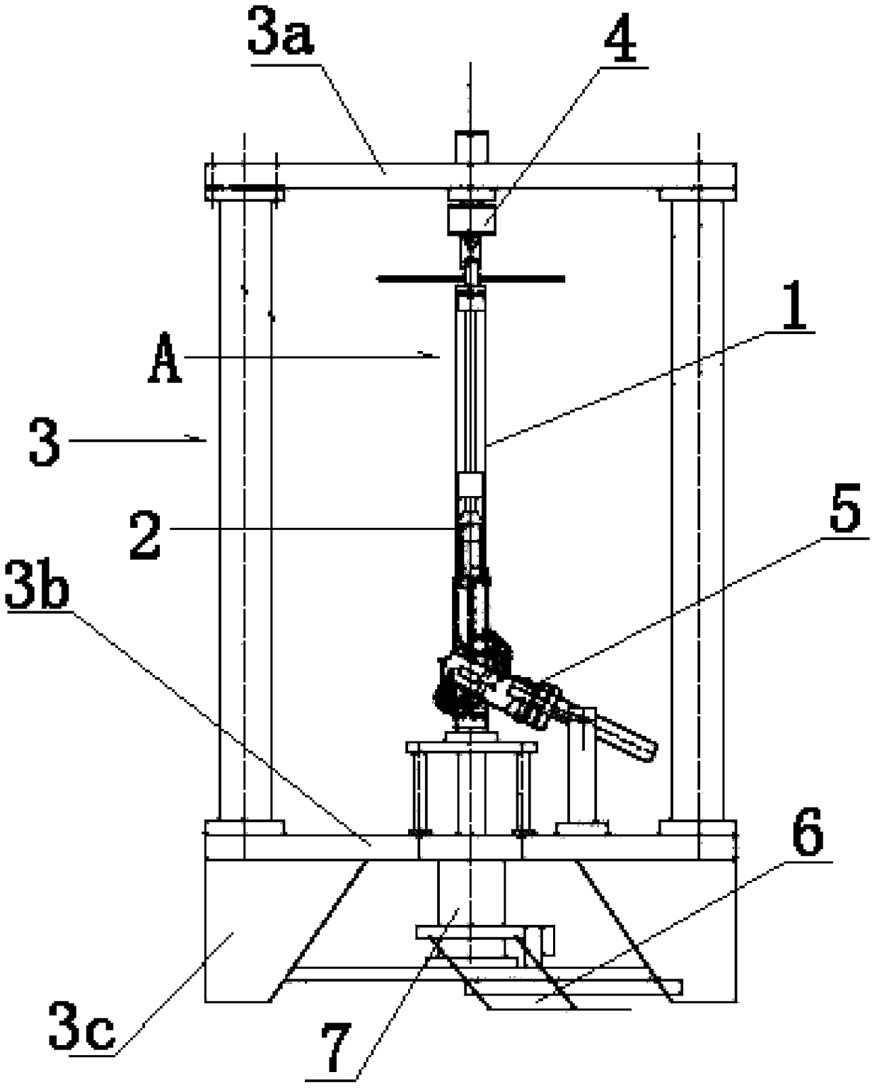 A dismantling device and dismantling method for an intermediate oil seal of a hydraulic steering machine