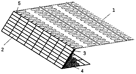 Self-anchored toothed grid reinforced retaining wall structure and reinforcing method thereof