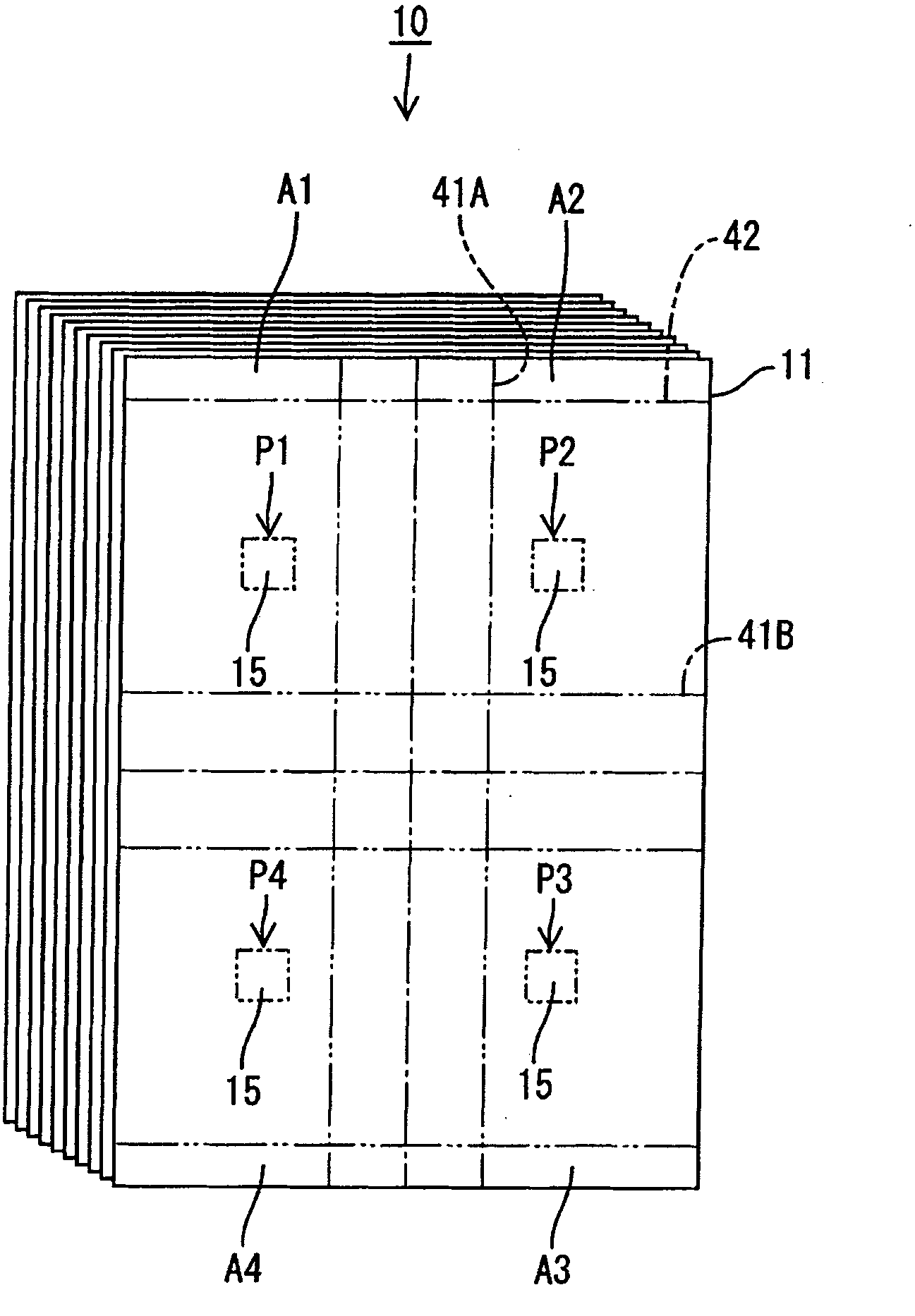 Sheet bundle with storage tags, method of manufacturing the same, and sheet transport mechanism