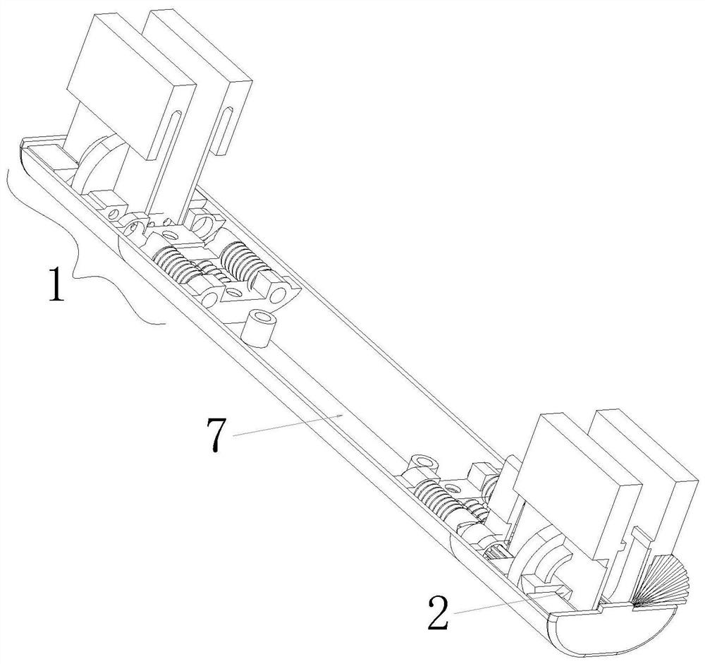 U-shaped infolding rotating mechanism with combination of inner chute and semicircle