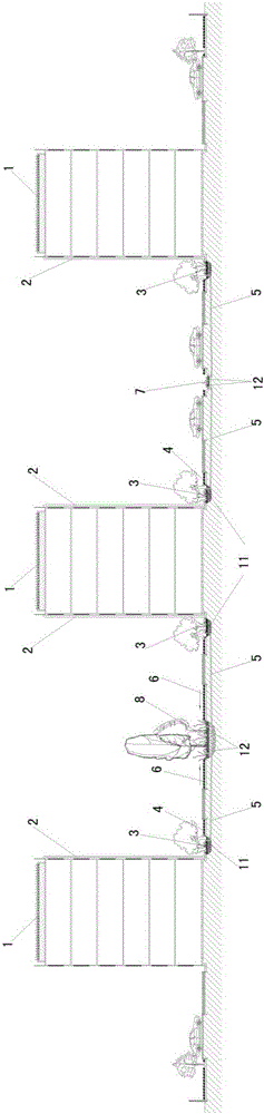 Serially-connected multi-level-rain-garden permeation system for existing residential areas