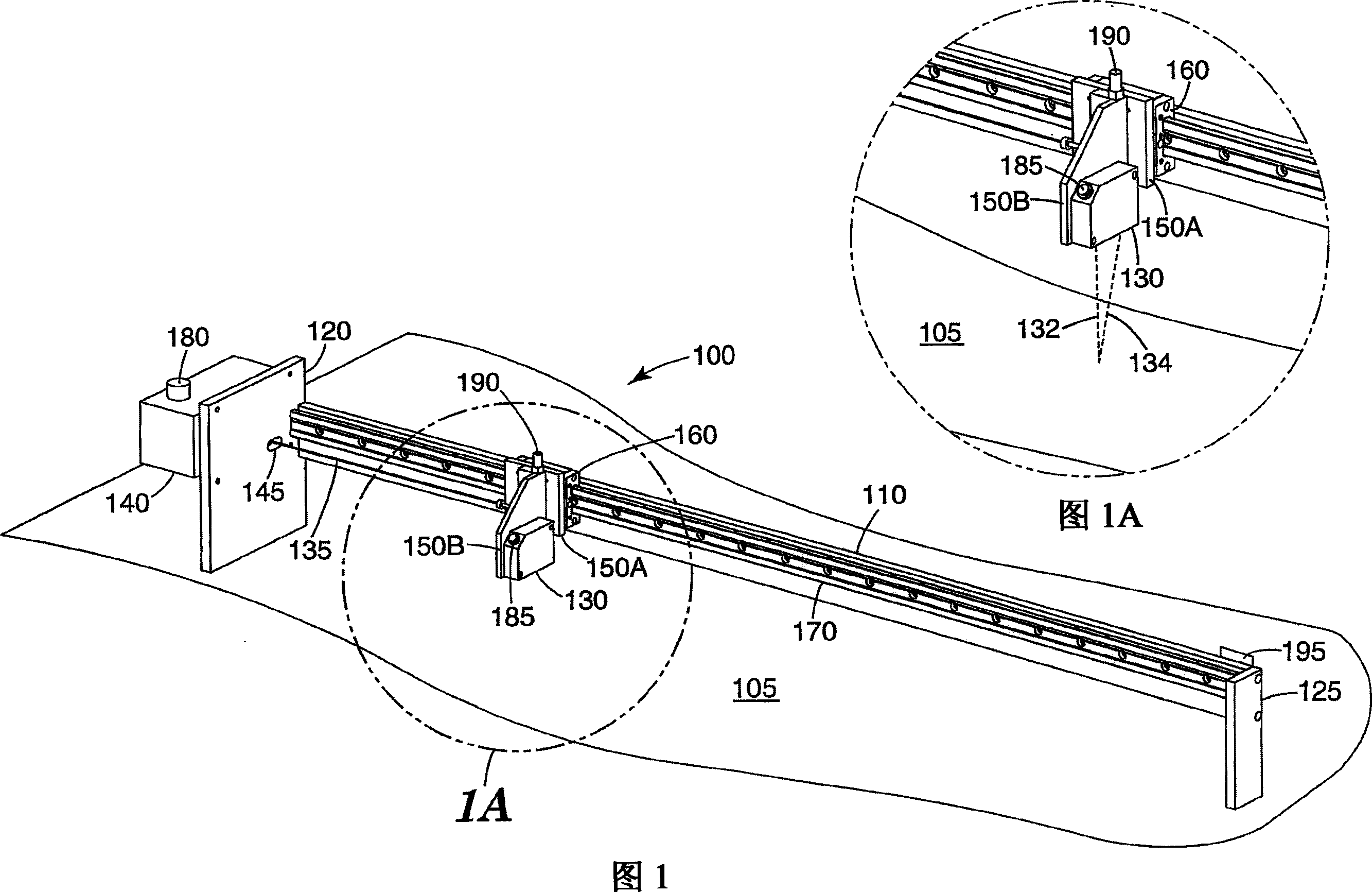 Device and method for measuring the profile of a surface