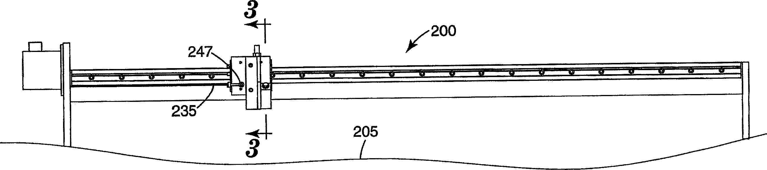 Device and method for measuring the profile of a surface