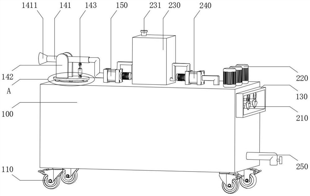 Air dust removal device for coal mining