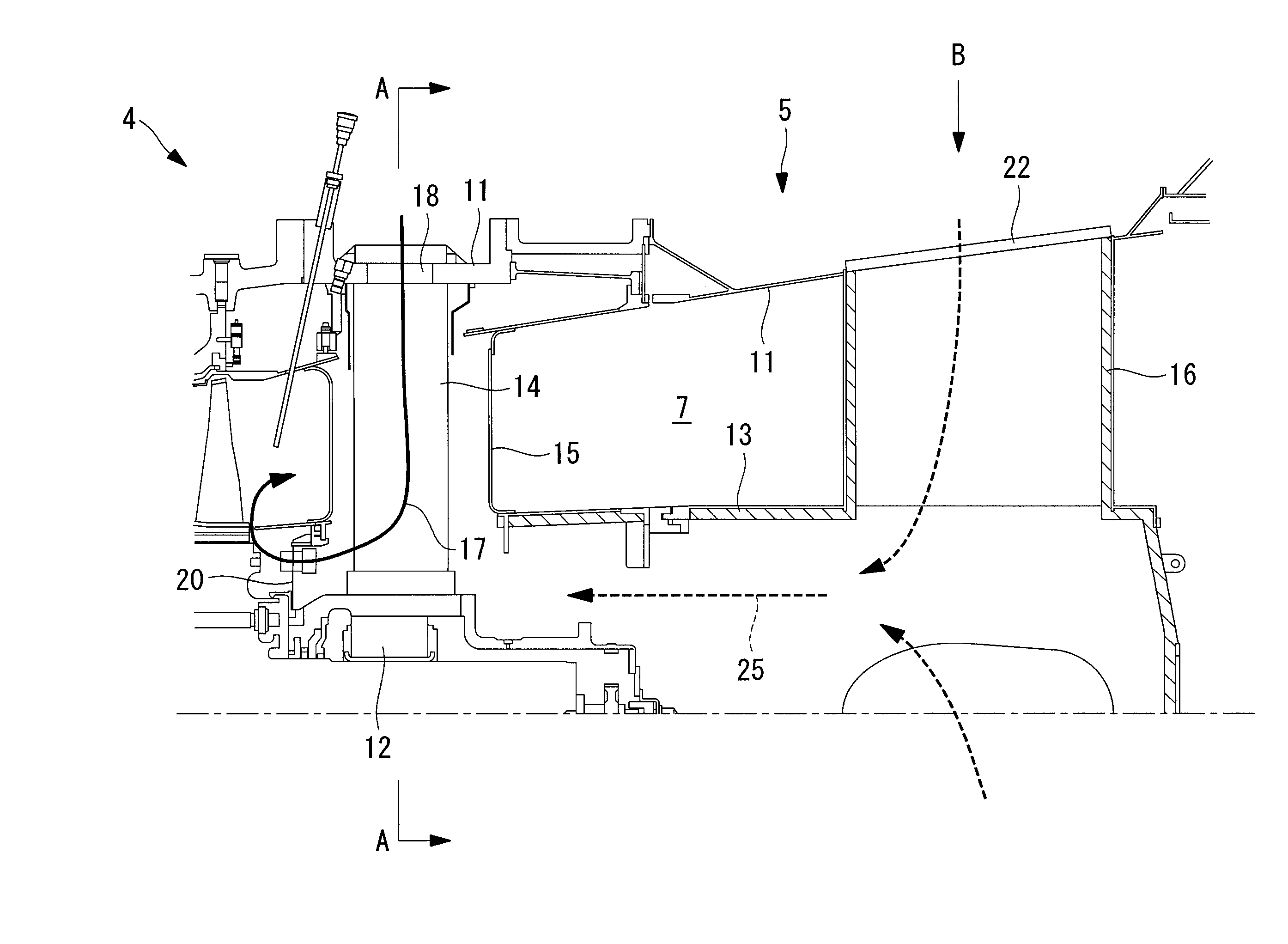 Structure of exhaust section of gas turbine and gas turbine