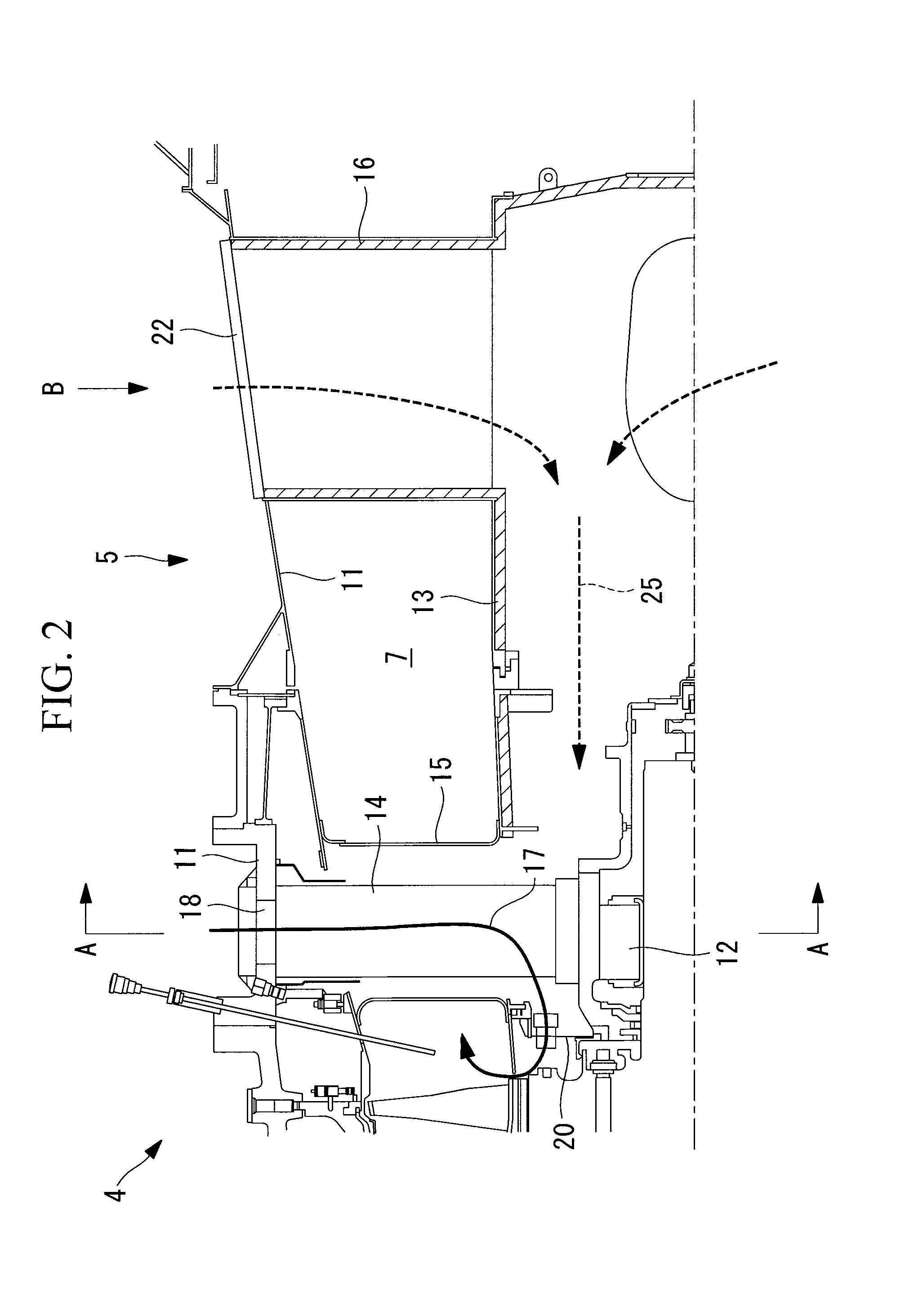 Structure of exhaust section of gas turbine and gas turbine