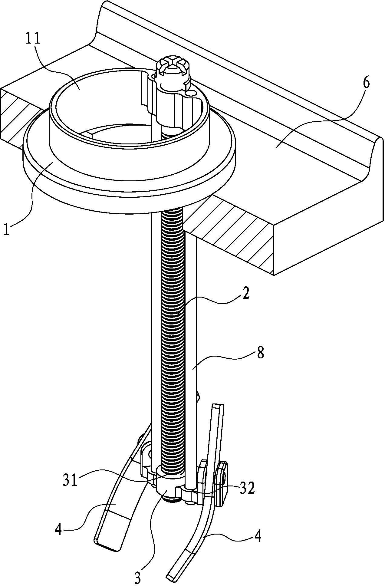 Fast installing mechanism on faucet platform