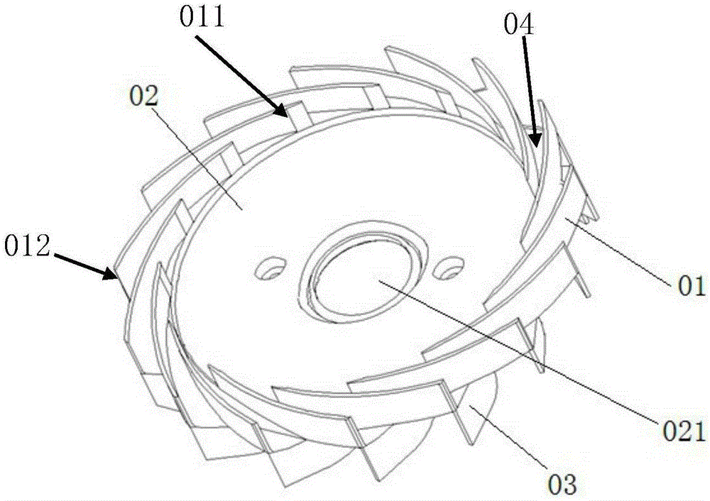 Fixed impeller and motor using same