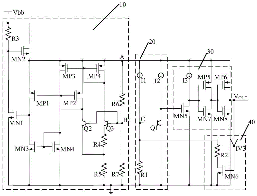 Over-temperature protection circuit used for high-side power switch