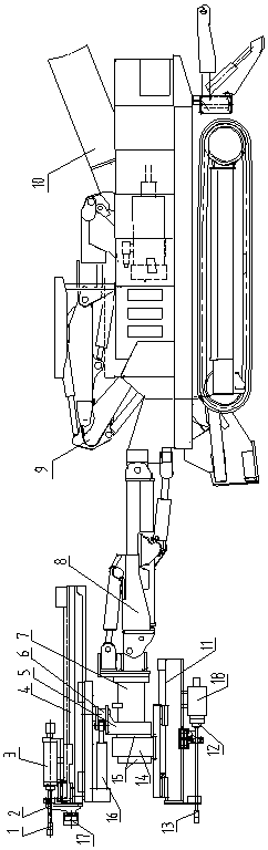 A dual-arm four-drill and anchor-drilling integrated machine