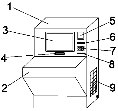 Supermarket self-checkout machine integrating two-dimensional code and IC card consumption