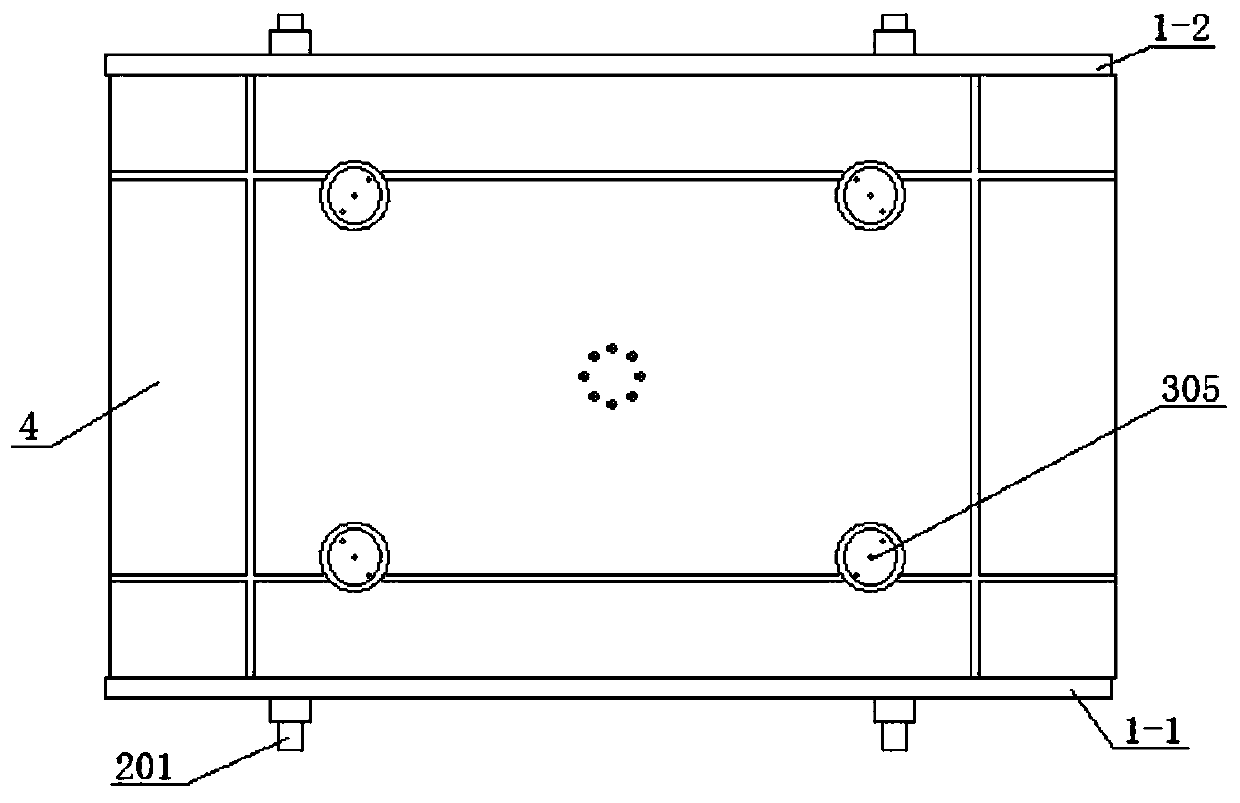 Three-axis vibration fatigue test device