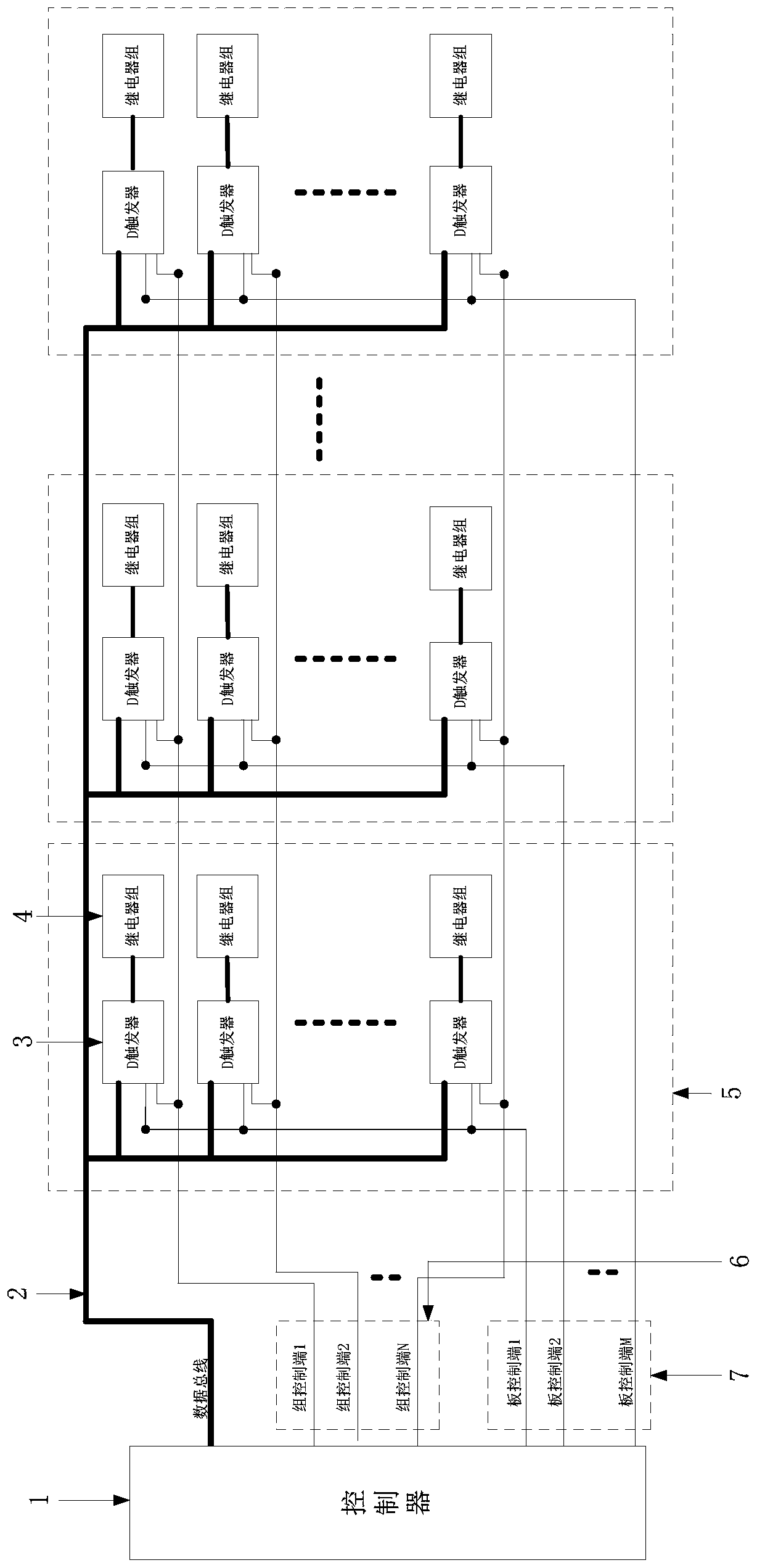 Relay array control device and method