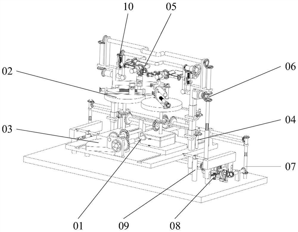 Adjusting device for welding round pipes at different angles