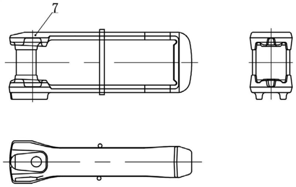 Hook tail frame hot working tool