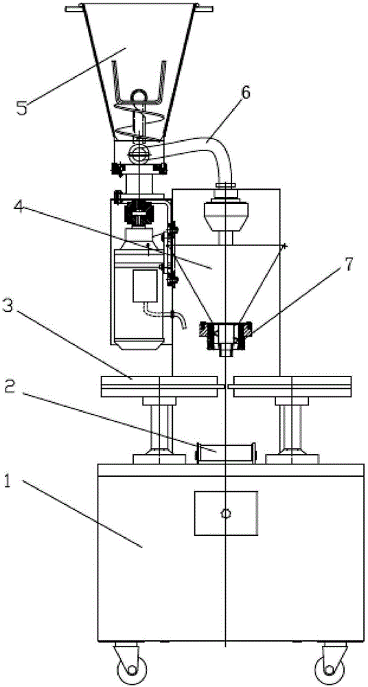 Single-screw-rod middle-size rice dumpling making machine