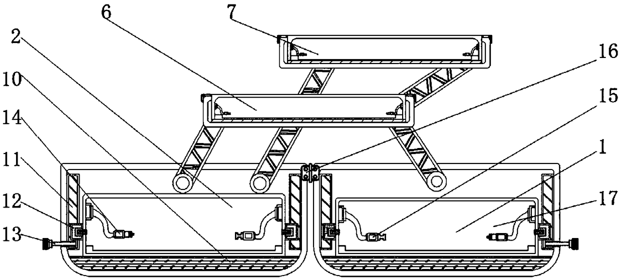 Safety type overhaul tool box for broadcast iron stand overhaul