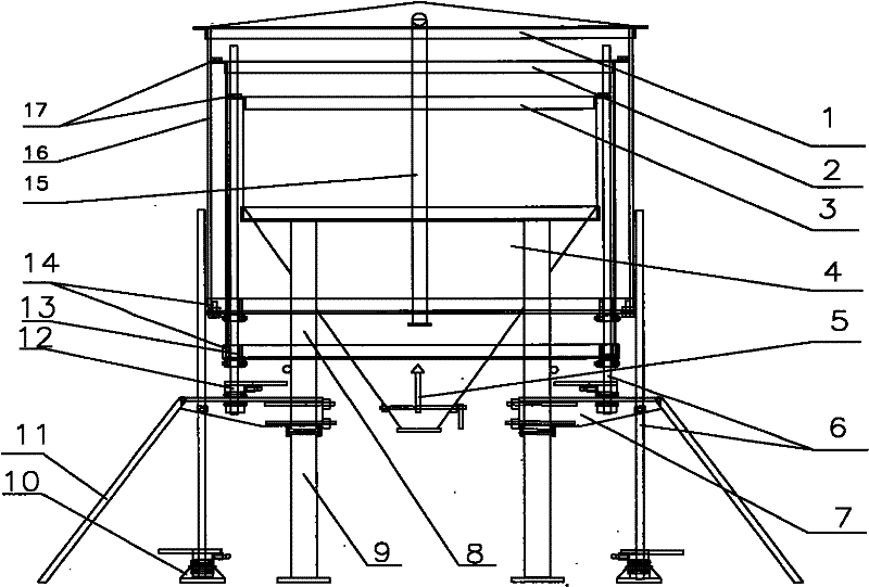 Novel bulk cement current tank avoiding hanging and hanging discharge