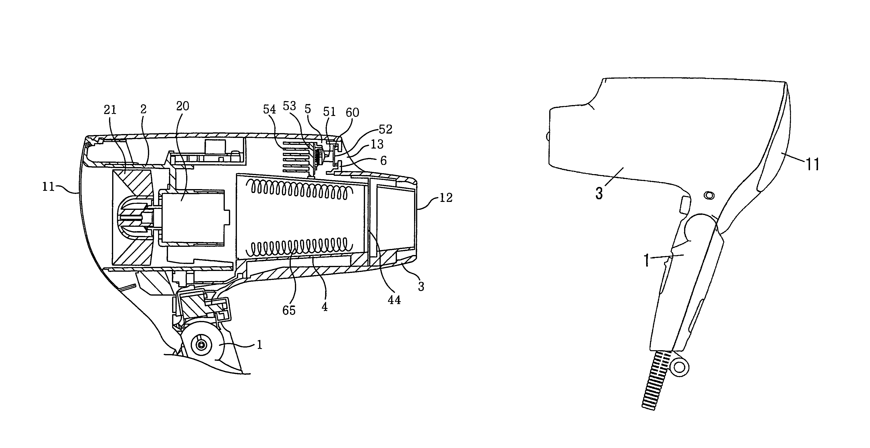 Heating and blowing apparatus