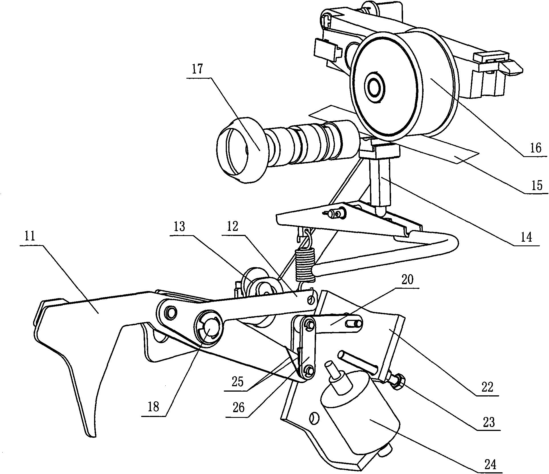Control mechanism for delay start of spinning device rotor