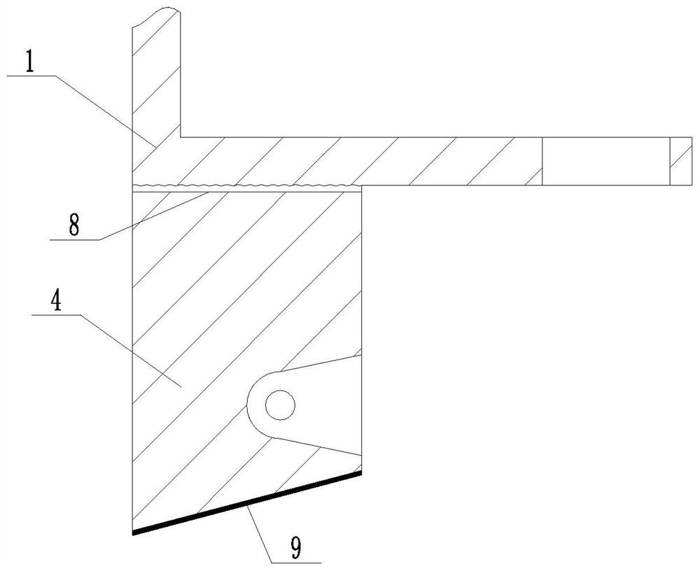 Root rotting prevention angle steel plugging device for shear wall and construction method