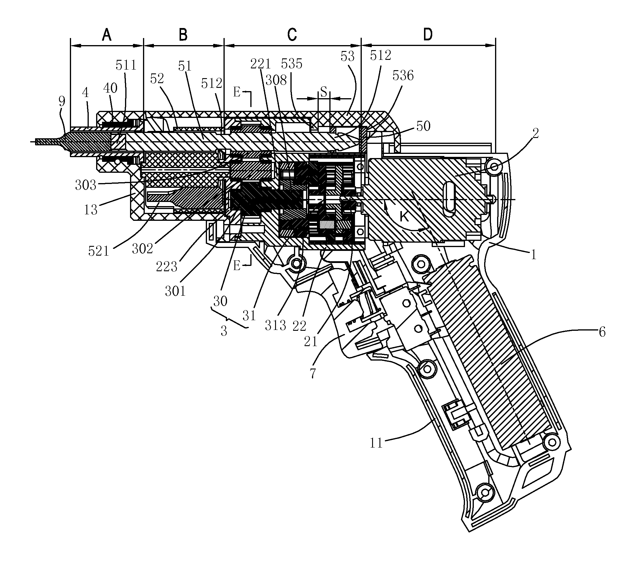Power tool and operation method for the power tool