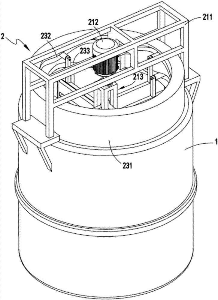 Rotary type size beating device